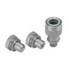 Screw-to-connect coupling with poppet valve series HI/HIB